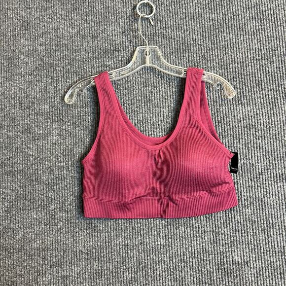Torrid Womens Bralette Plus Size 1X Pink Ribbed Shimmer Intimate Scoop Neck New - Picture 1 of 5